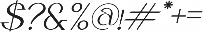 Alika Italic otf (400) Font OTHER CHARS