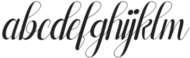 Alisabeth Italic otf (400) Font LOWERCASE