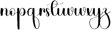 Alisha Regular otf (400) Font LOWERCASE