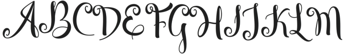 Alista Regular otf (400) Font UPPERCASE