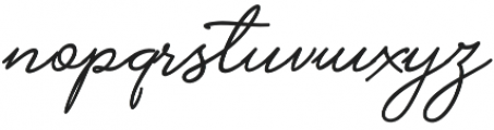 Alistair Signature otf (400) Font LOWERCASE