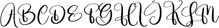 Alive Regular otf (400) Font UPPERCASE