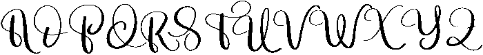 Alive Regular otf (400) Font UPPERCASE