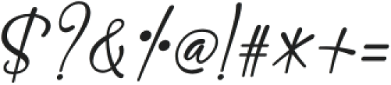 Allenisa Italic Italic otf (400) Font OTHER CHARS