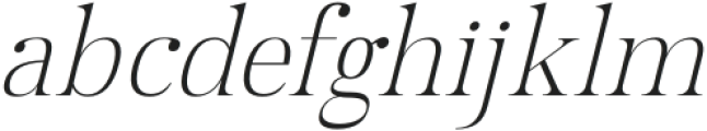 Allisa Italic otf (400) Font LOWERCASE