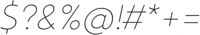 Almarose Thin Italic otf (100) Font OTHER CHARS