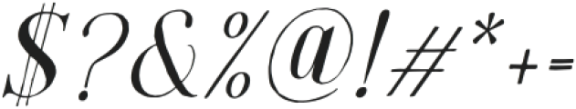 Almondy-Italic otf (400) Font OTHER CHARS