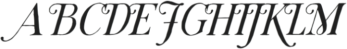 Almondy-Italic otf (400) Font UPPERCASE