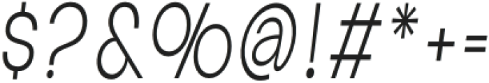 Aloevera condensed ELight Italic otf (300) Font OTHER CHARS