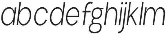 Aloevera condensed ELight Italic otf (300) Font LOWERCASE
