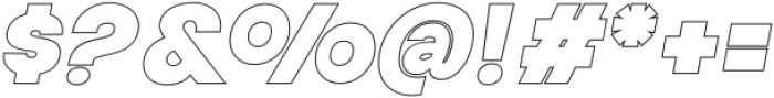 Aloevera outline Black Italic otf (900) Font OTHER CHARS