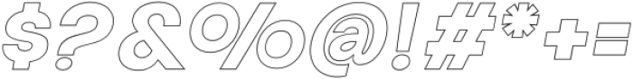 Aloevera outline Bold Italic otf (700) Font OTHER CHARS