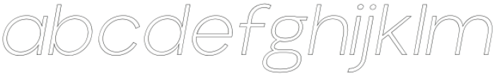 Aloevera outline ELight Italic otf (300) Font LOWERCASE