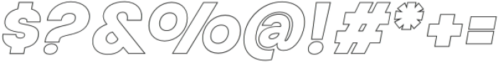 Aloevera outline ExtraBold Italic otf (700) Font OTHER CHARS