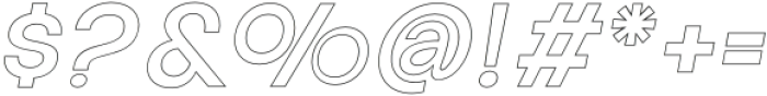 Aloevera outline Medium Italic otf (500) Font OTHER CHARS