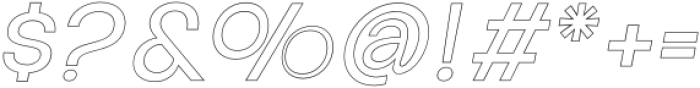 Aloevera outline Regular Italic otf (400) Font OTHER CHARS