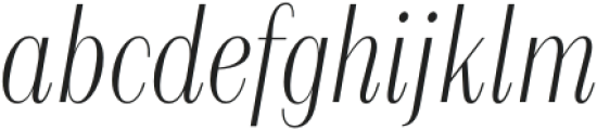 Alonzo Cnd Extralight Italic otf (200) Font LOWERCASE