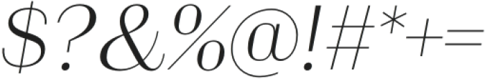 Alonzo Extralight Italic otf (200) Font OTHER CHARS