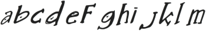 Alpha Anggela Italic otf (400) Font LOWERCASE
