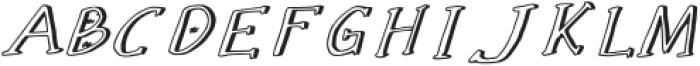 Alpha Anggela Telu Italic otf (400) Font UPPERCASE