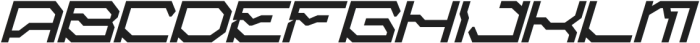 Alpha Cyberpunk Italic otf (400) Font UPPERCASE