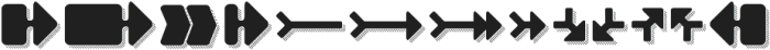 Alquitran Pro Arrow with Shado Line otf (400) Font LOWERCASE
