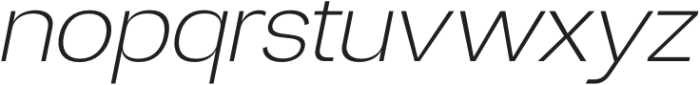 Also Sans Extra Light Italic otf (200) Font LOWERCASE