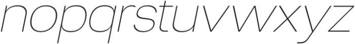 Also Sans Thin Italic otf (100) Font LOWERCASE