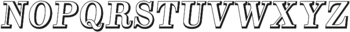 Alta Mesa Open Regular Italic otf (400) Font UPPERCASE