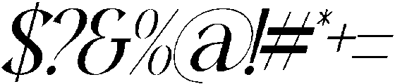 Altamira Sentiment Italic otf (400) Font OTHER CHARS