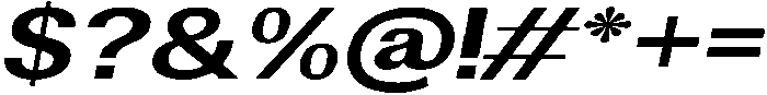 Altavion BoldExpandedItalic otf (700) Font OTHER CHARS