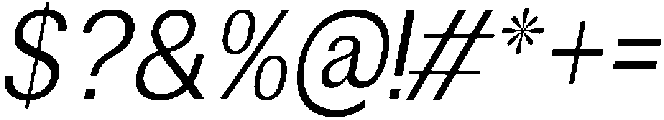 Altavion LightSemiCondIta otf (300) Font OTHER CHARS