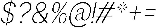 Altavion ThinSemiCondIta otf (100) Font OTHER CHARS