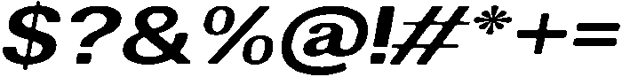 AltavionSoft BoldExpIta otf (700) Font OTHER CHARS