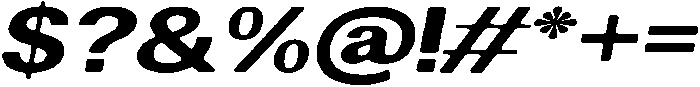 AltavionSoft ExtBdExpIta otf (700) Font OTHER CHARS