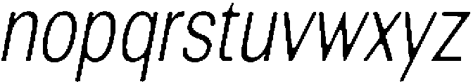 AltavionSoft ExtLtCondIta otf (200) Font LOWERCASE