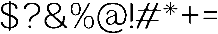 AltavionSoft ExtraLight otf (200) Font OTHER CHARS