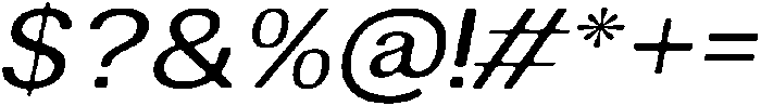 AltavionSoft SemExpIta otf (400) Font OTHER CHARS
