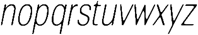 AltavionSoft ThinCondIta otf (100) Font LOWERCASE