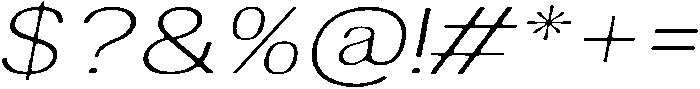 AltavionSoft ThinExpIta otf (100) Font OTHER CHARS