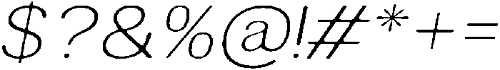AltavionSoft ThinSemExpIta otf (100) Font OTHER CHARS