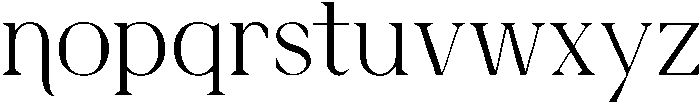 Alternative otf (400) Font LOWERCASE