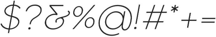 Alterwave Thin Italic otf (100) Font OTHER CHARS