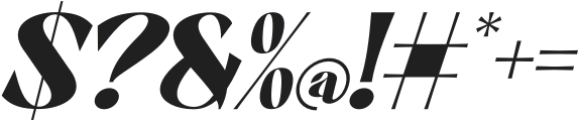 Altrage Italic otf (400) Font OTHER CHARS