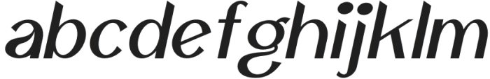 Alugara Italic otf (400) Font LOWERCASE