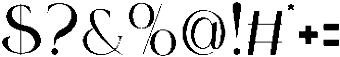 Alveng otf (400) Font OTHER CHARS
