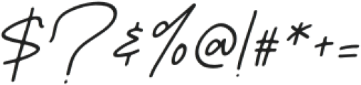 Alvero Signature Italic Italic otf (400) Font OTHER CHARS