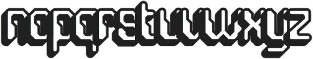 Alverus Extrude Left otf (400) Font LOWERCASE