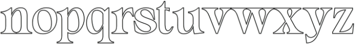 Alvinus Outline otf (400) Font LOWERCASE