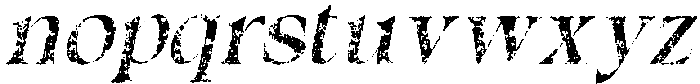 Alvinus Stamp Italic otf (400) Font LOWERCASE